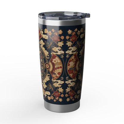 East Asian Mandala Tumbler | 20oz Water Bottle