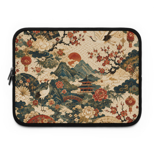 East Asian Vintage Landscape Laptop Sleeve Case
