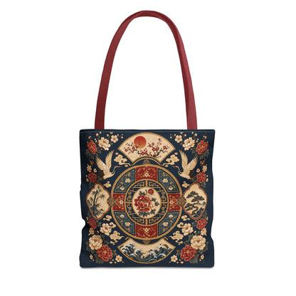 East Asian Vintage Oriental Medallion Full Art Tote Bag