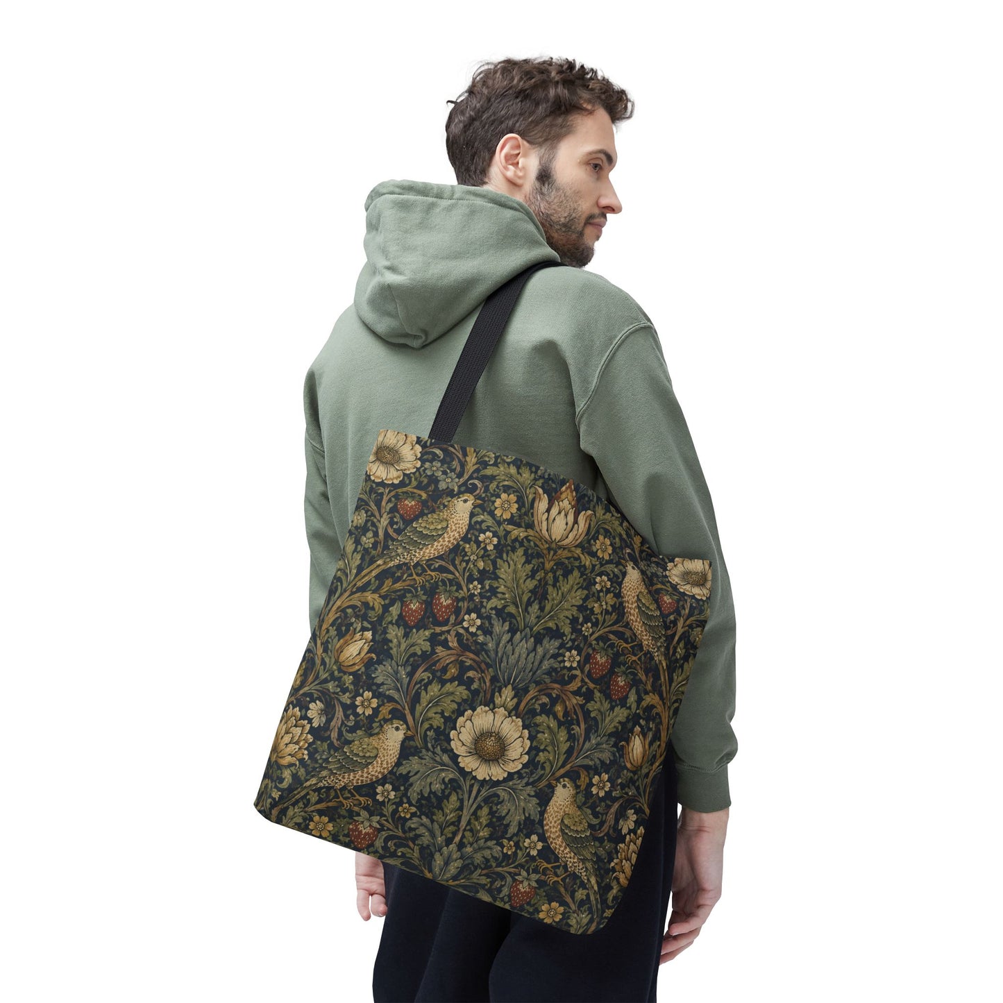 William Morris Vintage Bird Full Art Tote Bag