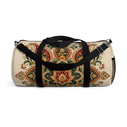 Indian Vintage Floral Mandala Duffel Gym Bag