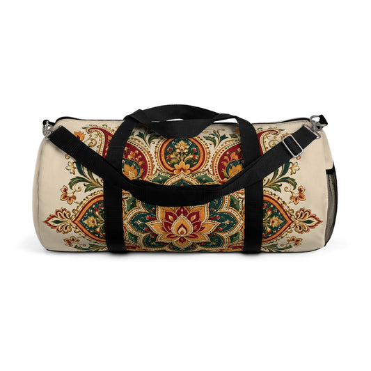 Indian Vintage Floral Mandala Duffel Gym Bag