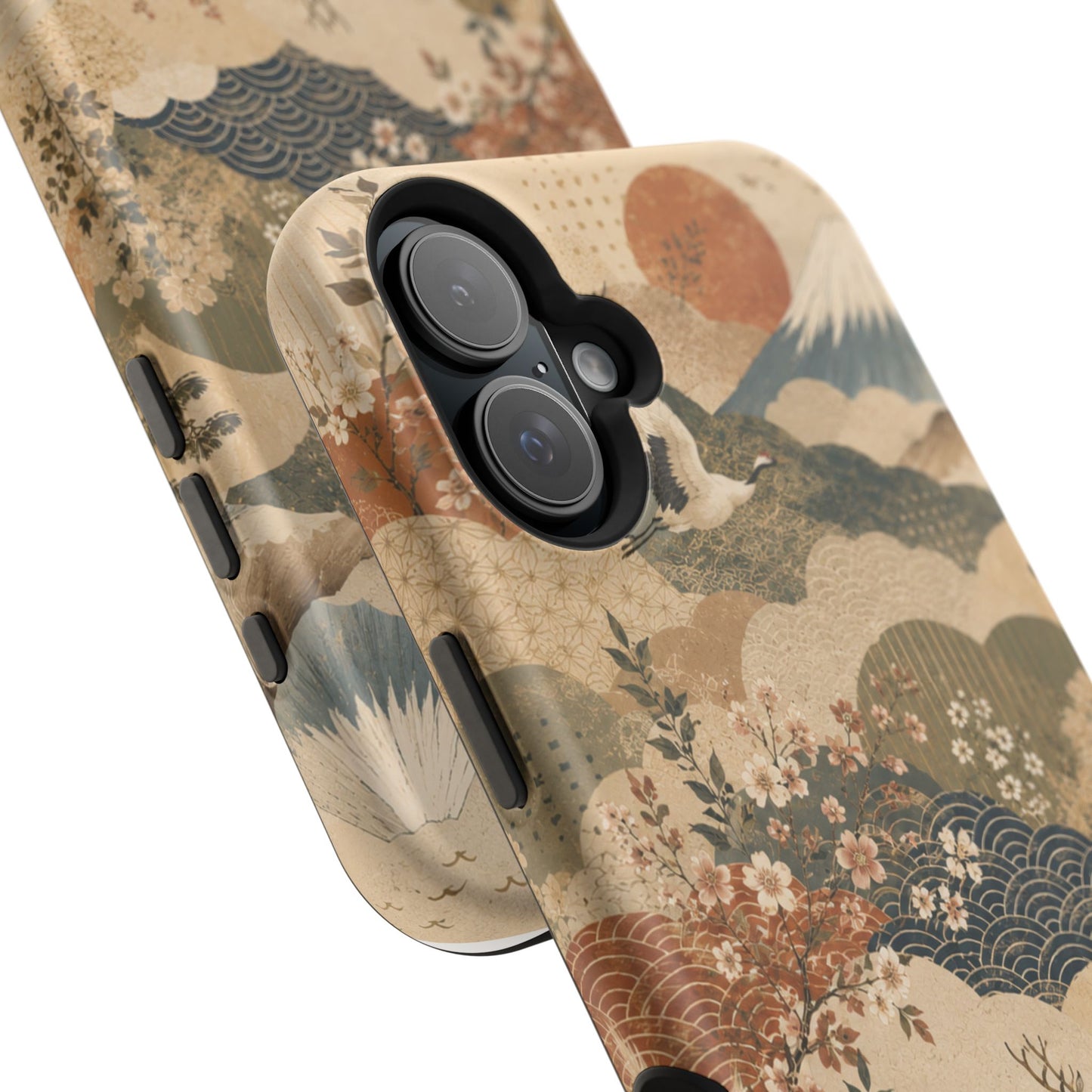 Vintage Japanese Animal Landscape Magnetic Impact-Resistant iPhone Cases