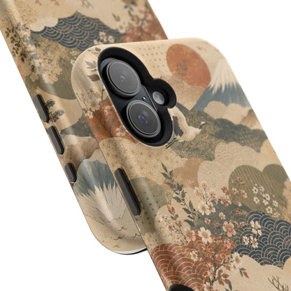 Vintage Japanese Animal Landscape Magnetic Impact-Resistant iPhone Cases