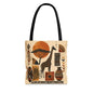 African Safari Giraffe Full Art Tote Bag