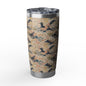 Vintage Japanese Wave & Clouds Painting 20oz Insulated Tumbler Water Bottle