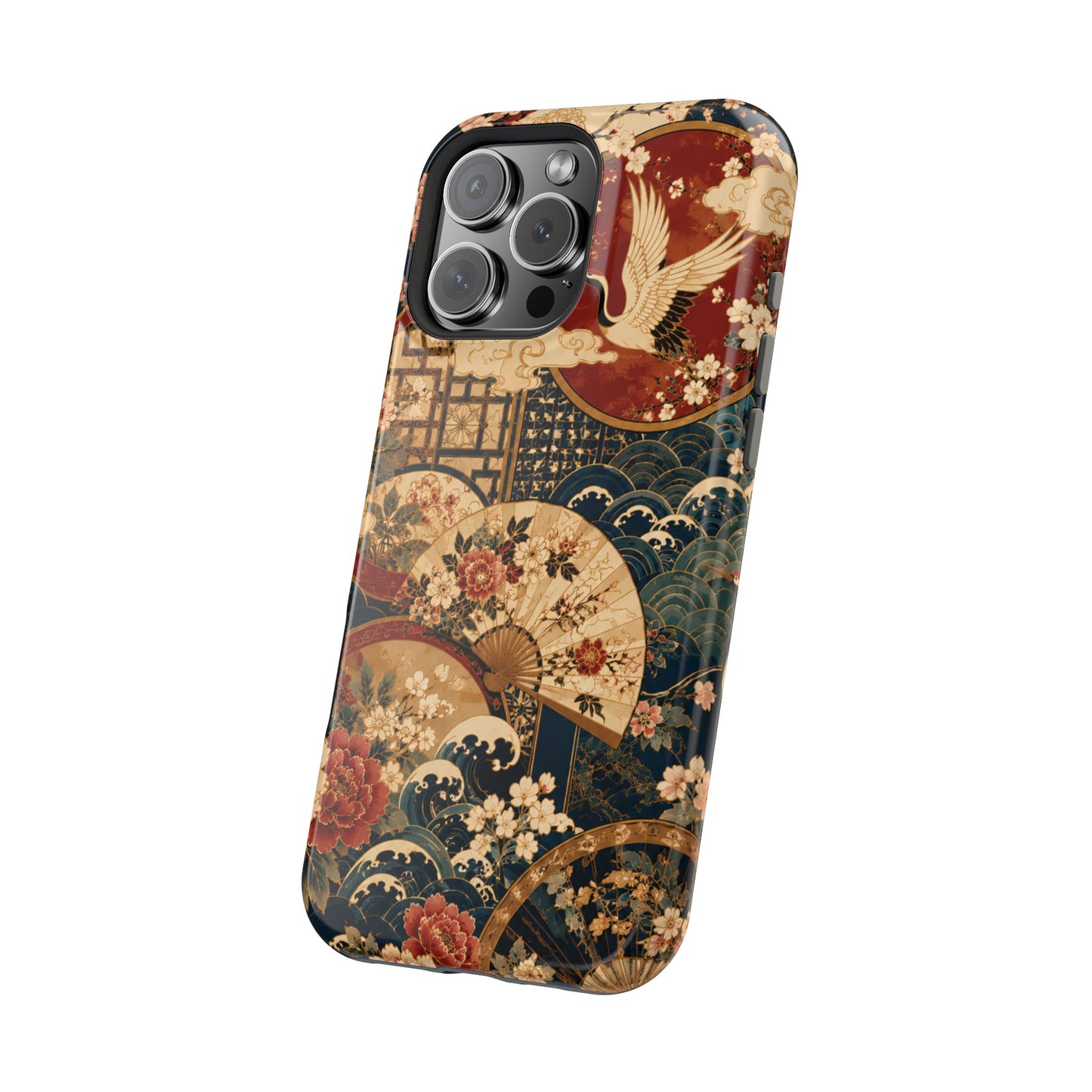 East Asian Floral iPhone Case | Magnetic Impact-Resistant Cases