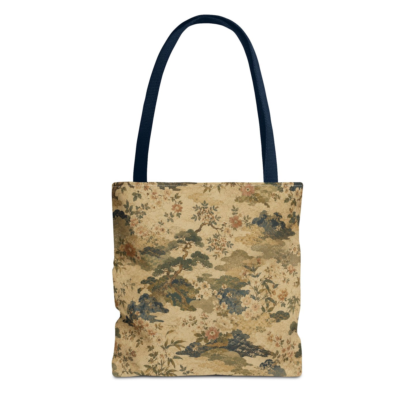 Vintage Japanese Floral Painting Full Art Tote Bag