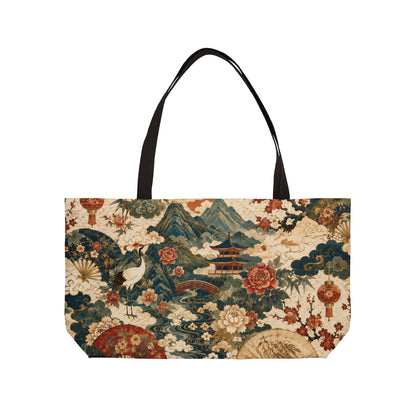 East Asian Vintage Landscape Weekender Tote Bag