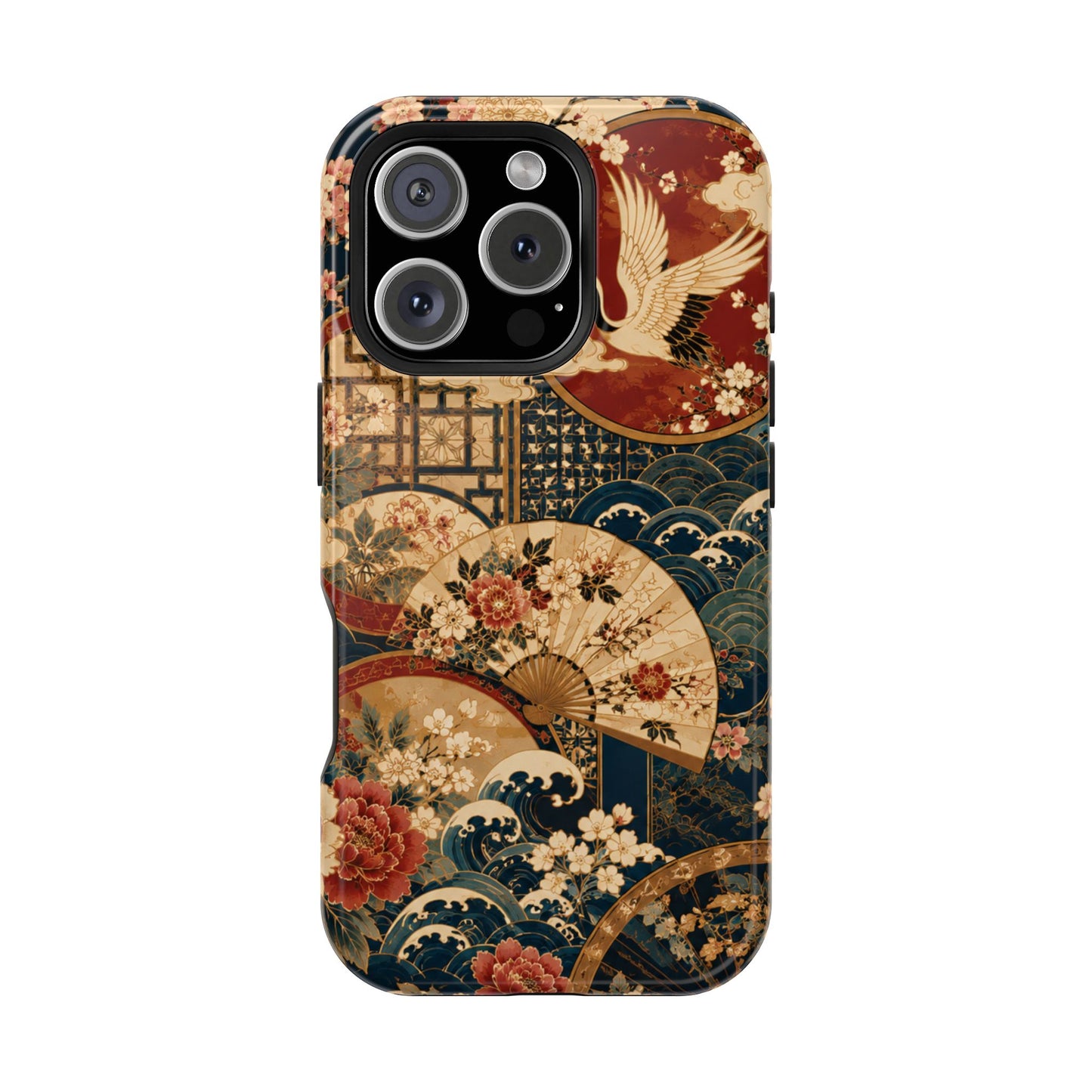 East Asian Floral iPhone Case | Magnetic Impact-Resistant Cases
