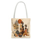 African Silhouette Pattern Full Art Tote Bag