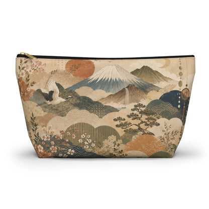 Vintage Japanese Painting Make Up Accessory Bag