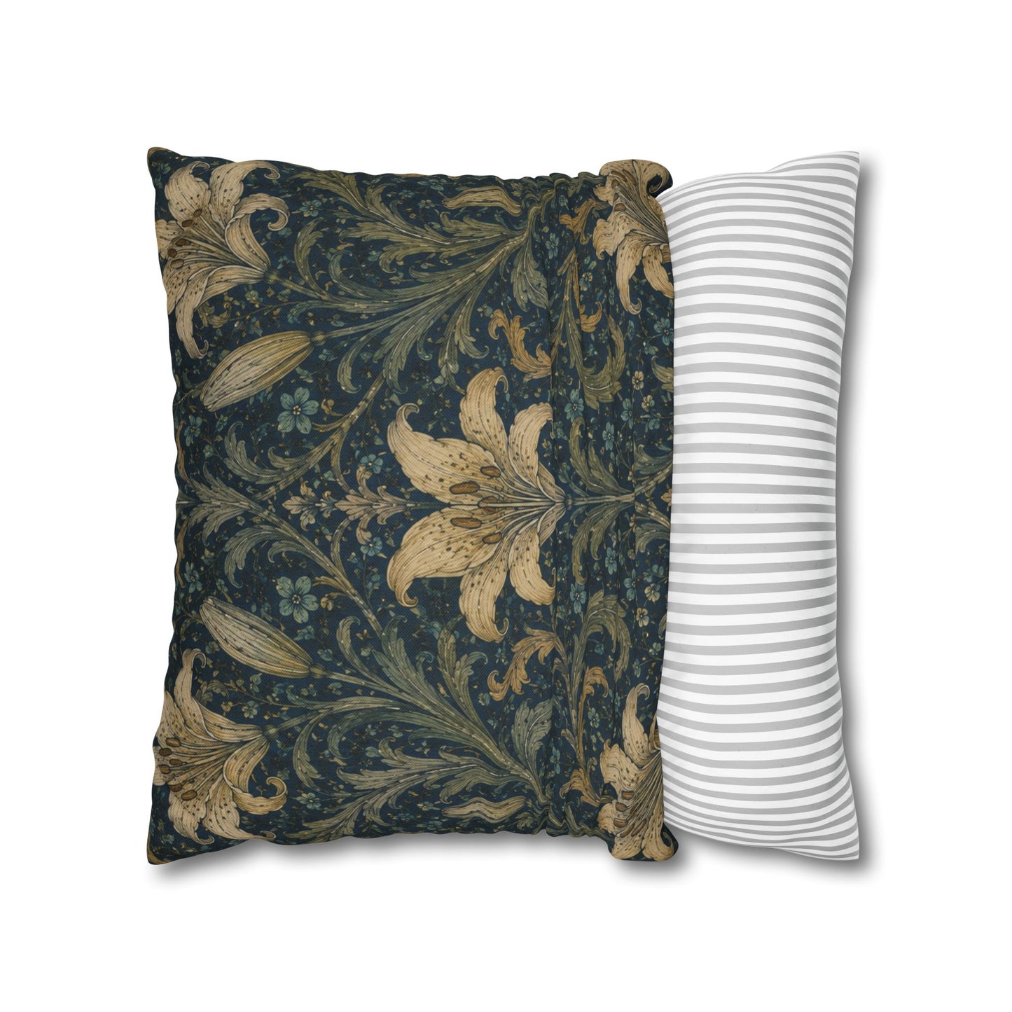 William Morris Damask Floral Lily Pillowcase Cover