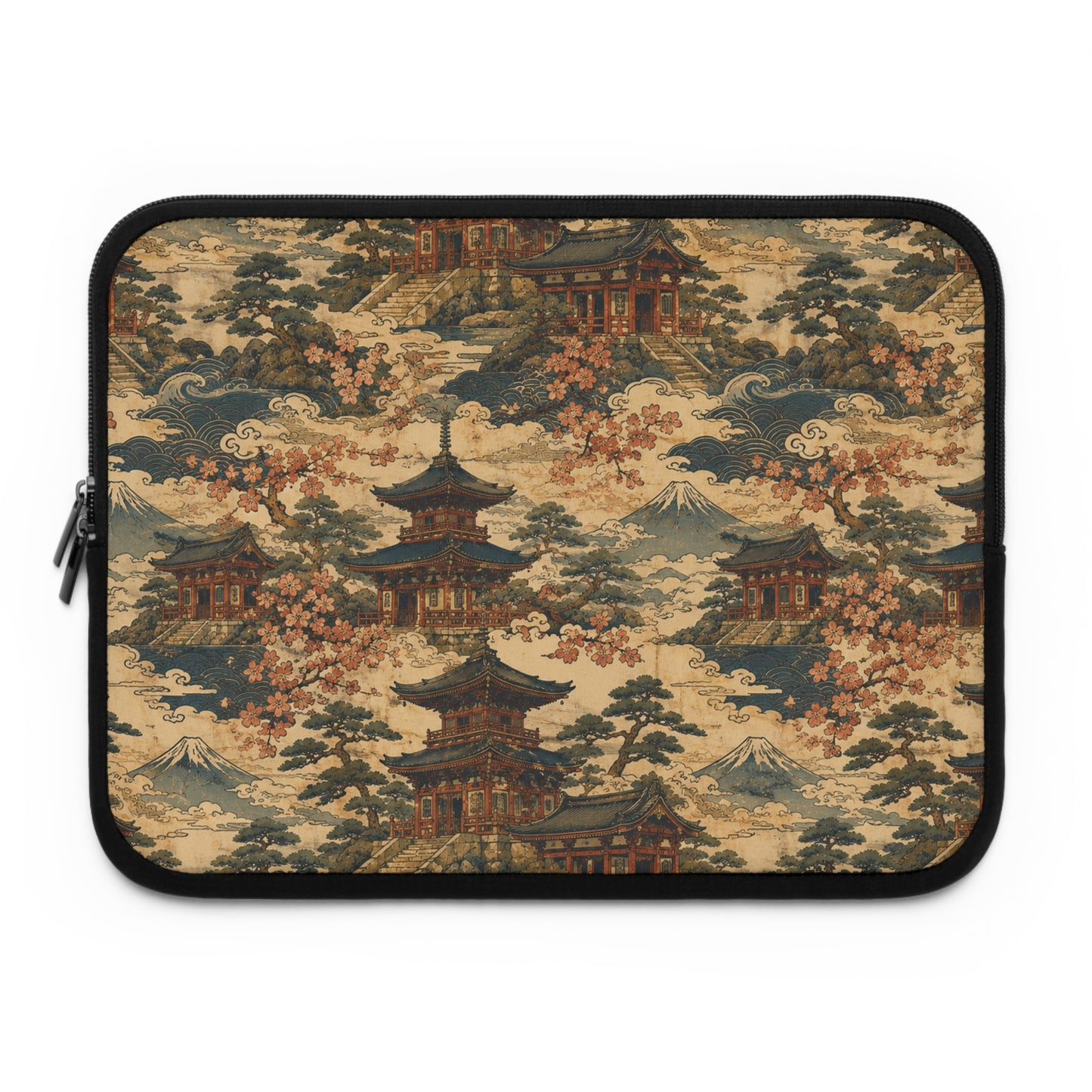 Vintage Japanese Temple Laptop Sleeve Case
