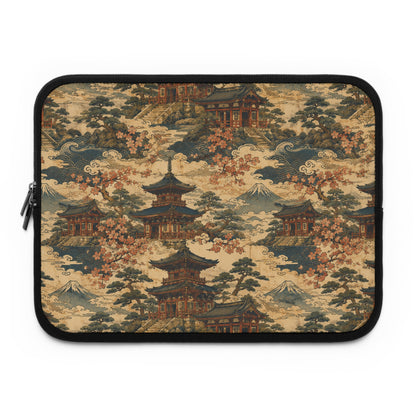 Vintage Japanese Temple Laptop Sleeve Case