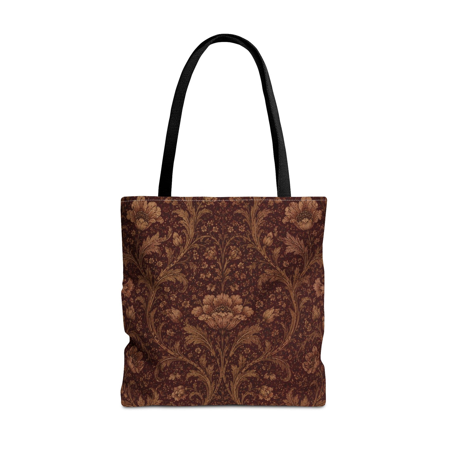 William Morris Floral Damask Maroon Full Art Tote Bag