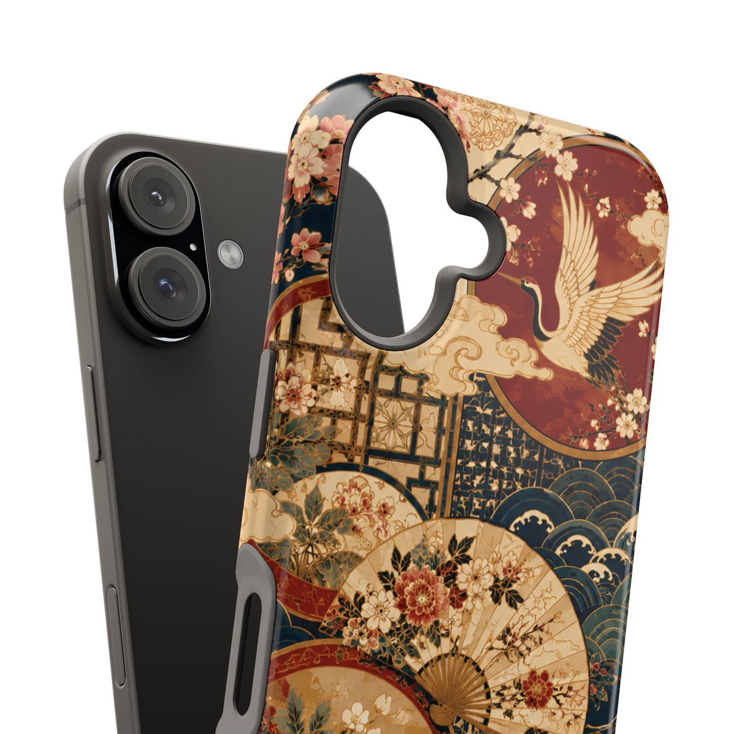 East Asian Floral iPhone Case | Magnetic Impact-Resistant Cases