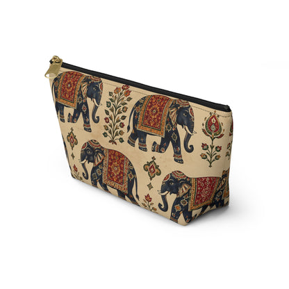 Indian Vintage Traditional Elephant Tapestry Makeup Accessory Pouch