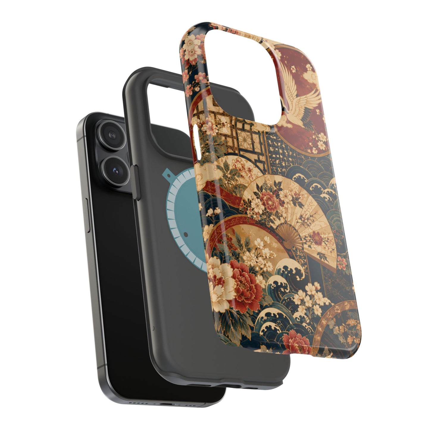 East Asian Floral iPhone Case | Magnetic Impact-Resistant Cases