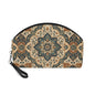 Elaborate Moroccan Round PU Leather Makeup Bag