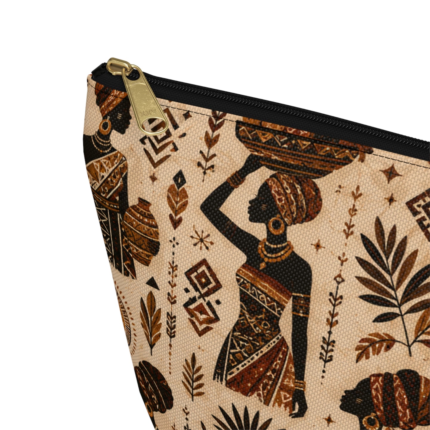 African Woman Figures Accessory Pouch Makeup Bag