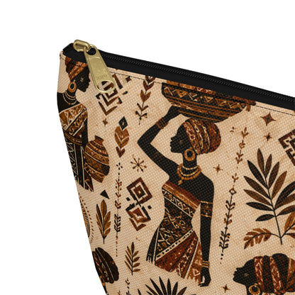African Woman Figures Accessory Pouch Makeup Bag