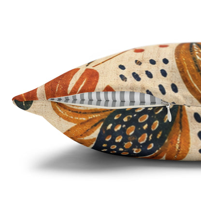 African Tribal Botanical Palm Pillow Case Cover