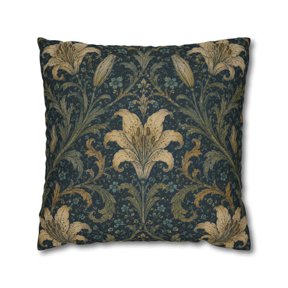 William Morris Damask Floral Lily Pillowcase Cover