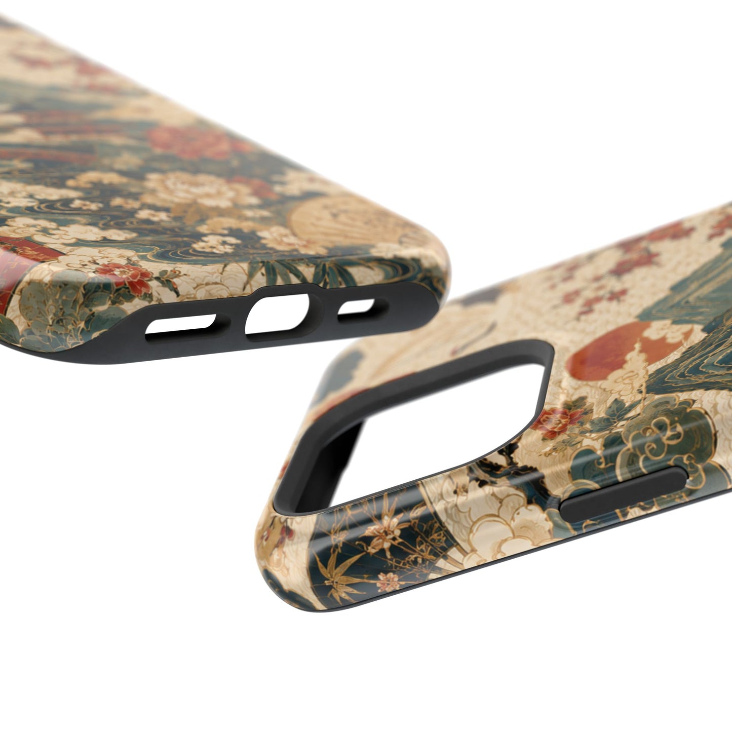 East Asian Vintage Landscape iPhone Case | Magnetic Impact-Resistant Case