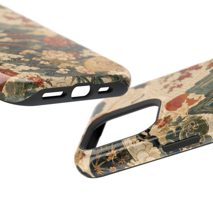 East Asian Vintage Landscape iPhone Case | Magnetic Impact-Resistant Case