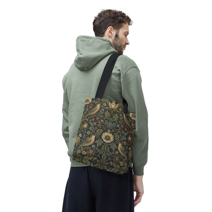 William Morris Vintage Bird Full Art Tote Bag