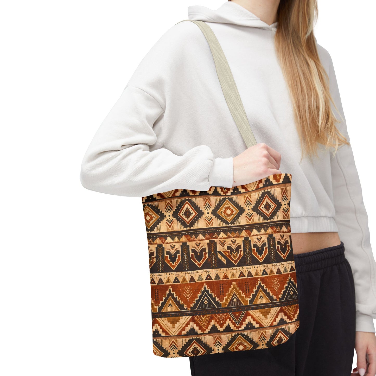 African Tribal Traditional Pattern Full Art Tote Bag