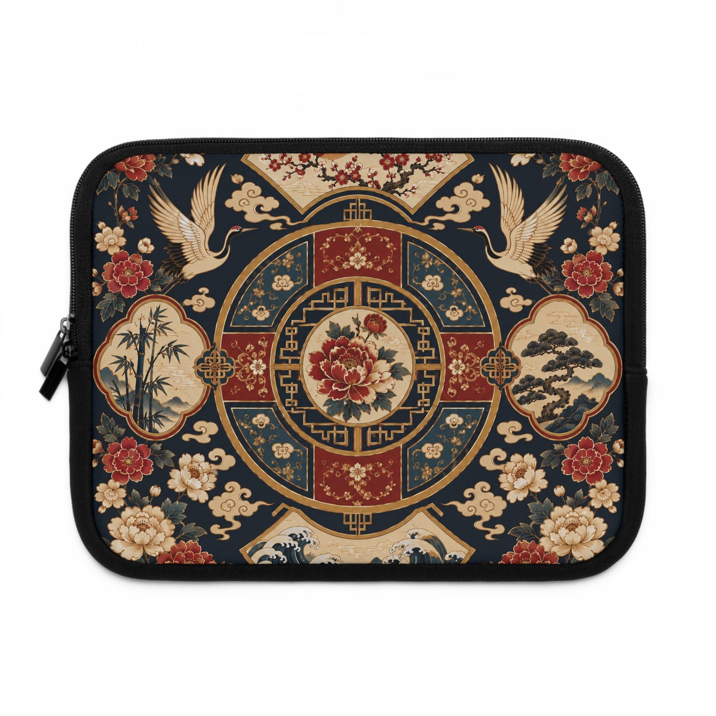 East Asian Oriental Medallion Laptop Sleeve Case