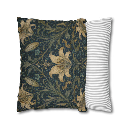 William Morris Damask Floral Lily Pillowcase Cover