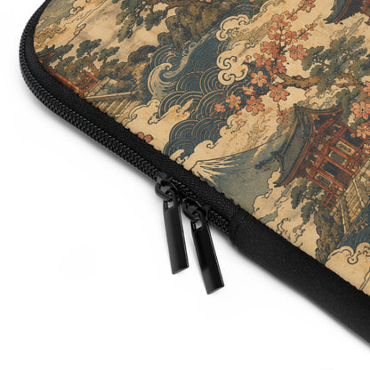 Vintage Japanese Temple Laptop Sleeve Case