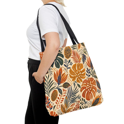 African Tribal Botanical Palm Full Art Tote Bag