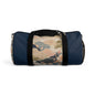 Vintage Japanese Navy Blue Wave & Clouds Duffel Bag