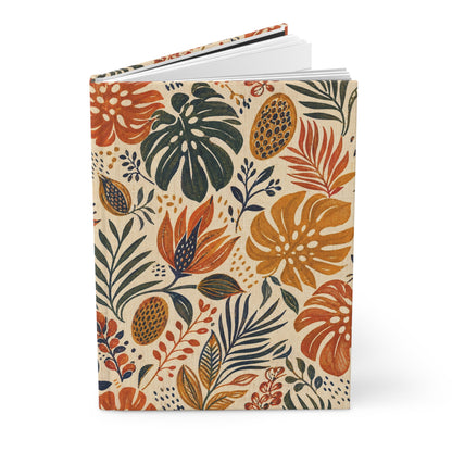 African Tribal Botanical Palm Hardcover Journal
