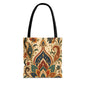 Indian Vintage Paisley Floral Full Art Tote Bag