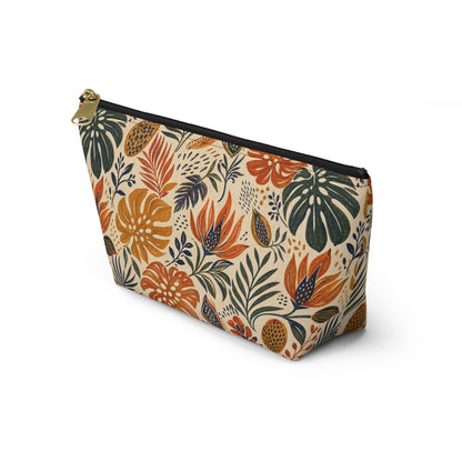 African Tribal Botanical Palm Accessory Pouch Makeup Bag