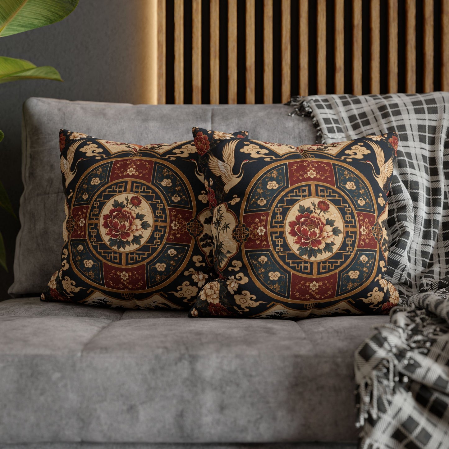 East Asian Oriental Medallion Pillowcase