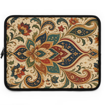 Indian Vintage Paisley Floral Laptop Sleeve