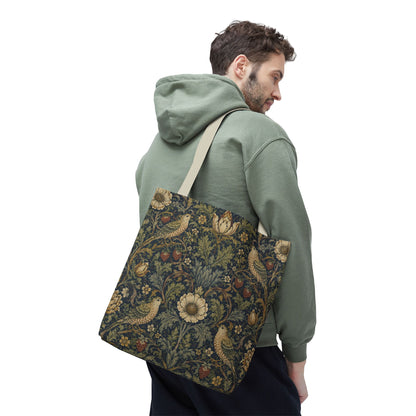 William Morris Vintage Bird Full Art Tote Bag