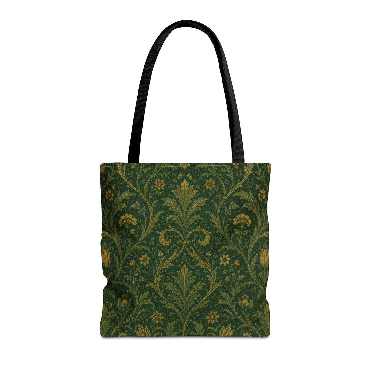 William Morris Damask Floral Forest Green Full Art Tote Bag