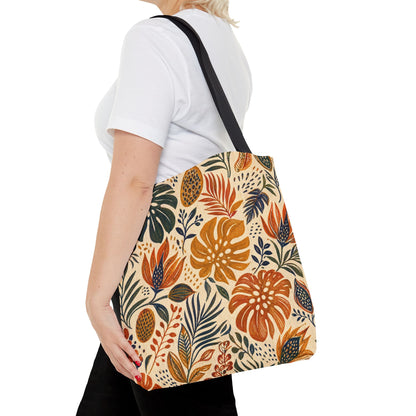 African Tribal Botanical Palm Full Art Tote Bag