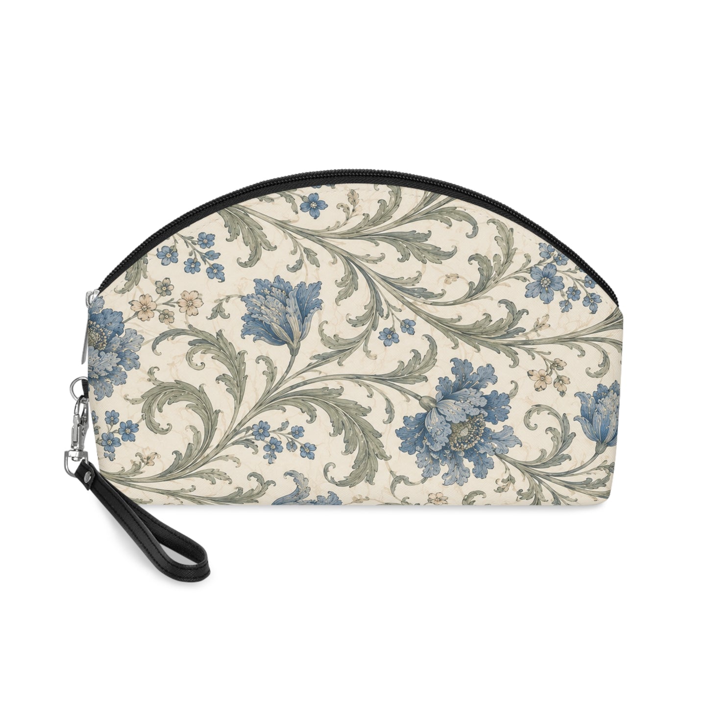 William Morris Floral Blue Makeup Cosmetic Bag