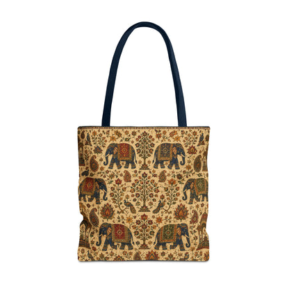 Indian Vintage Traditional Elephant Full Art Tote Bag