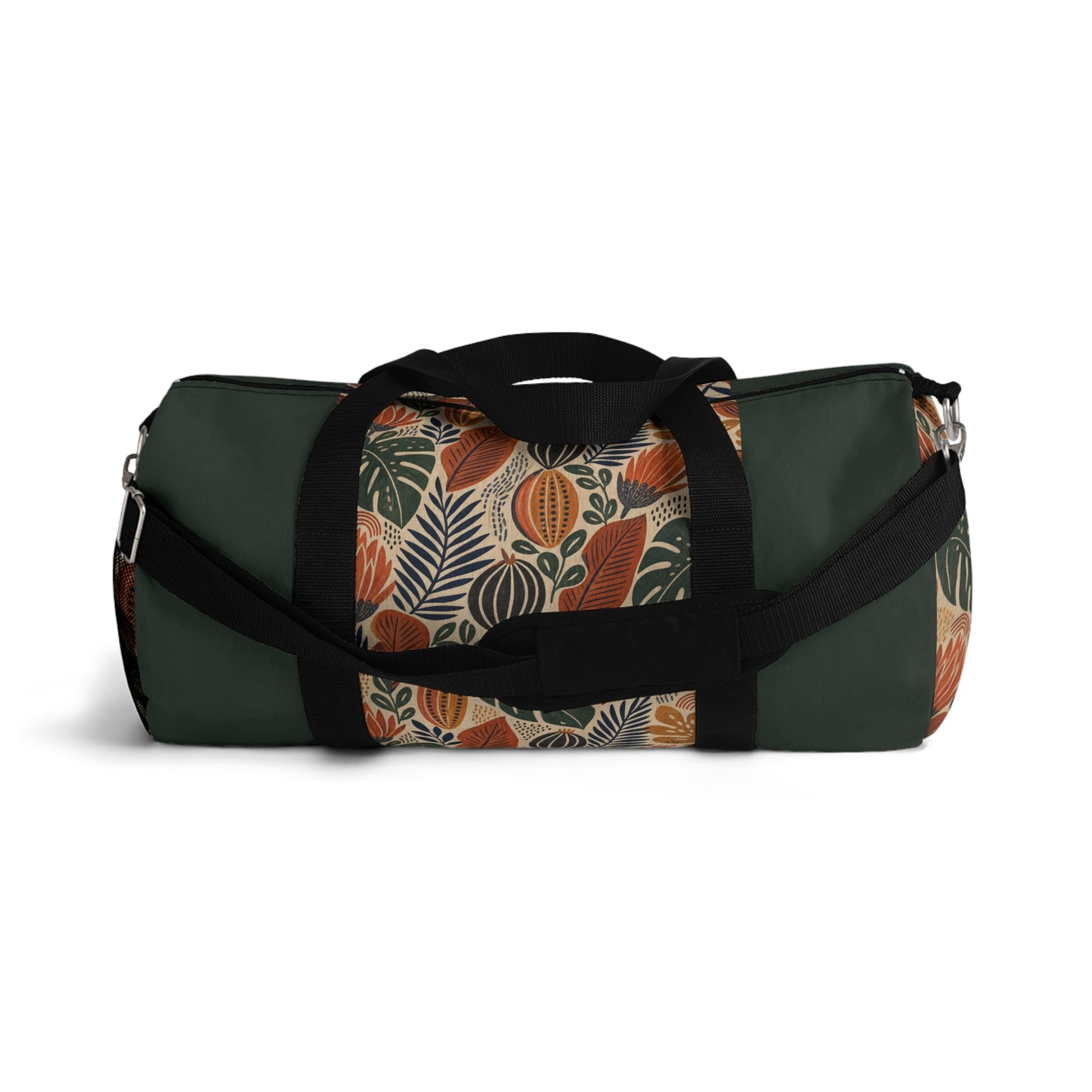 African Tribal Botanical Cacti Leaf Myrtle Green Gym Duffel Bag