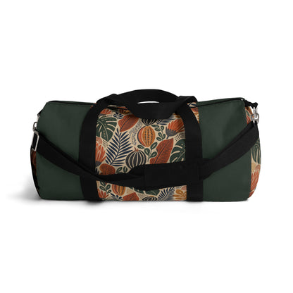 African Tribal Botanical Cacti Leaf Myrtle Green Gym Duffel Bag
