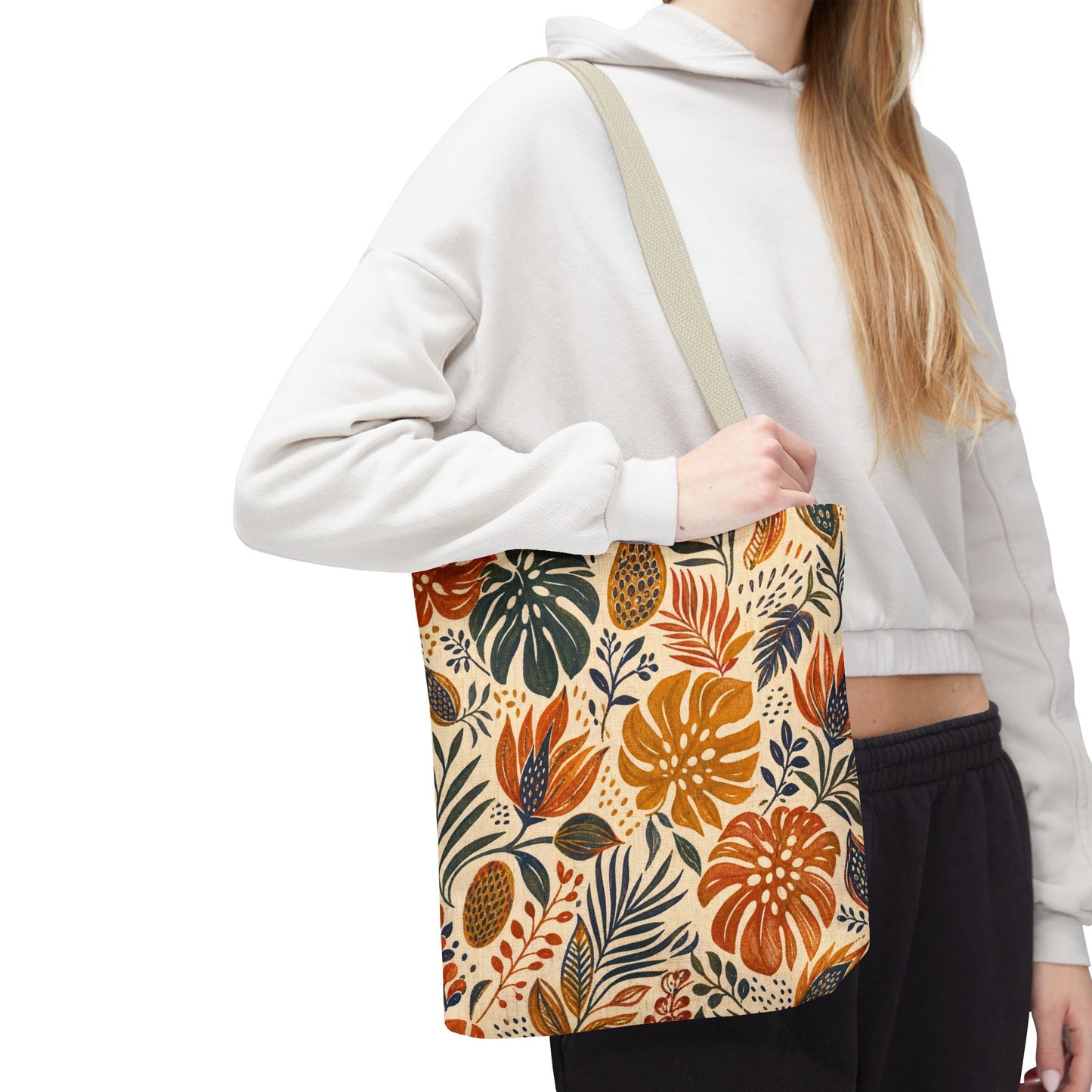 African Tribal Botanical Palm Full Art Tote Bag